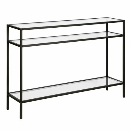 HUDSON & CANAL Henn &amp; Hart  Siviline Blackened Bronze Console Table - 29 x 42 x 10 in. AT0574